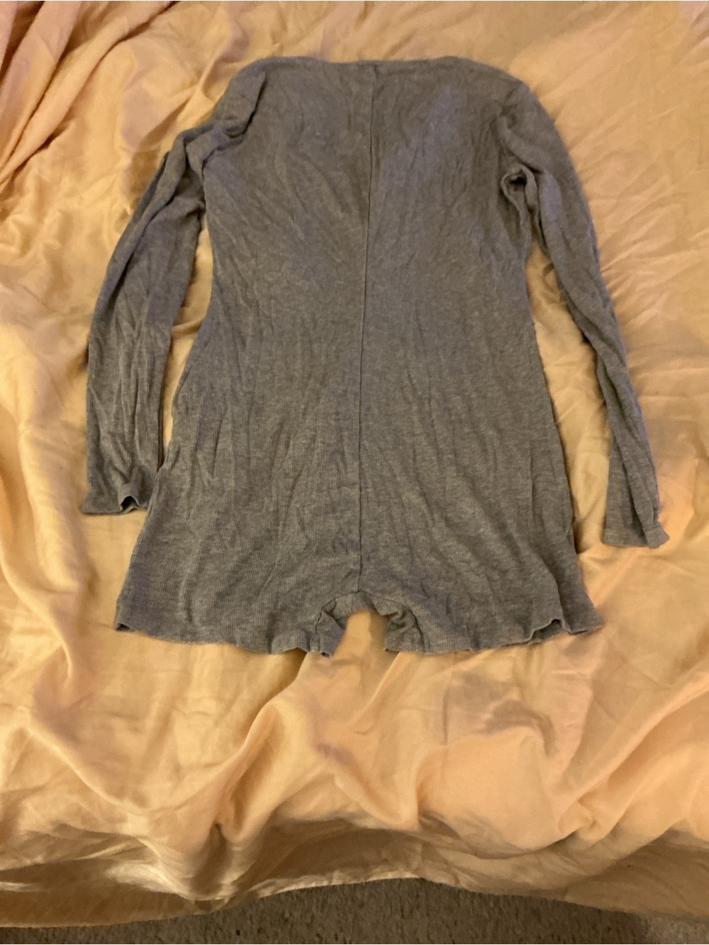 Elodie Gray Long-Sleeve Thermal Romper Sleepwear - Picture 5 of 5